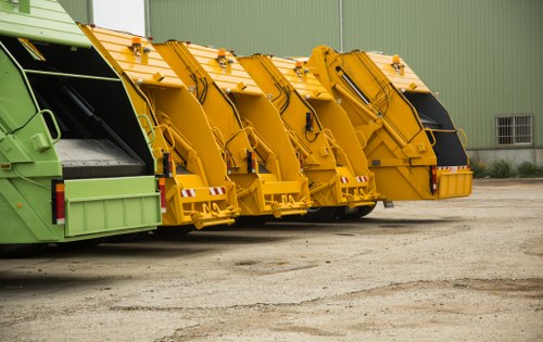 Workers clearing construction waste site in Anerley