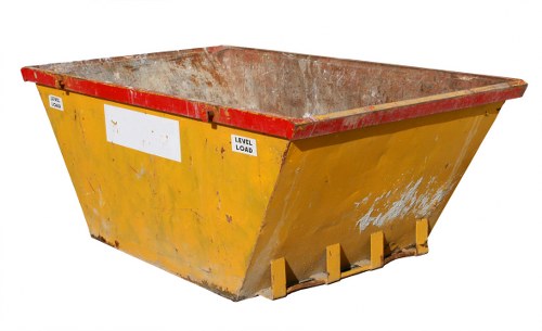 Safely segregated waste containers at a collection site